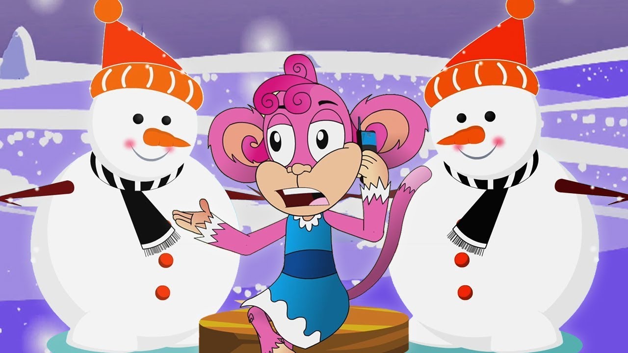 Cinco pequeños muñecos de nieve | canciones para niños | rimas para niños | Five Little Snowmen