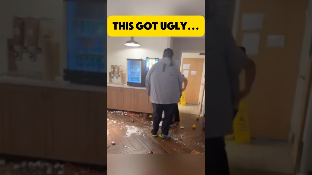 Hotel Employee DESTROYS Breakfast Bar After Being Fired #shorts