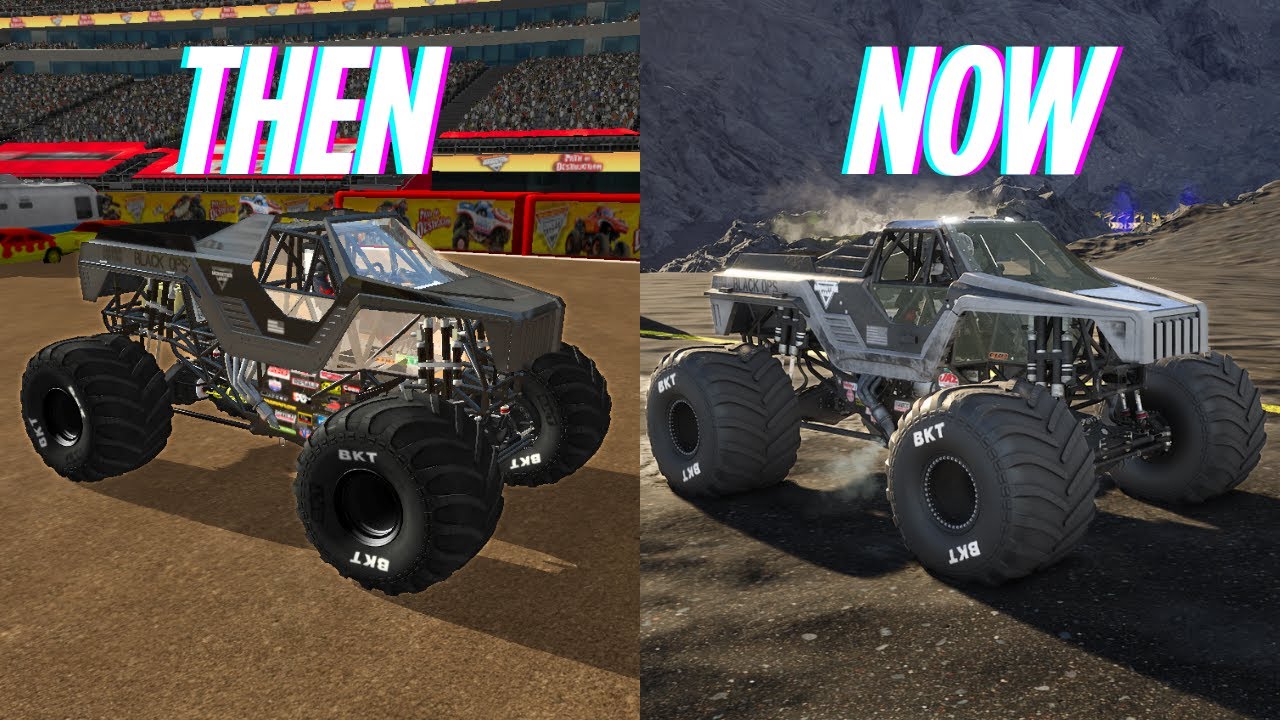 Evolution of SOLDIER FORTUNE BLACK OPS Monster Truck in Monster Jam Games (2005-2025)