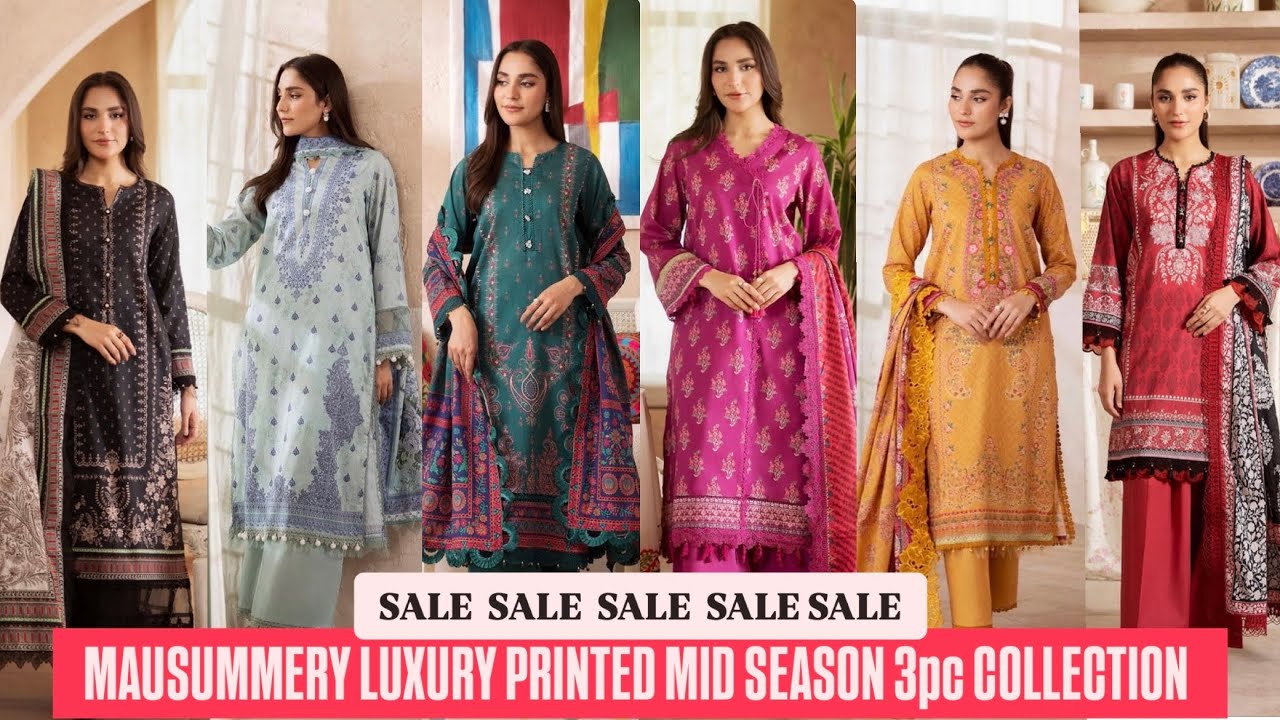 Mausummery Printed Lawn Mid Season Collection 2025 | Mausummery Linen Collection | Linen Dresses