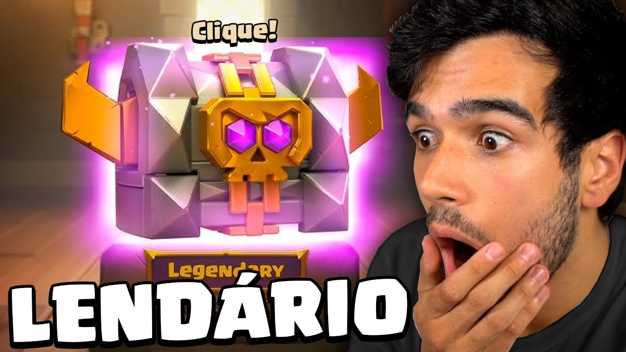 ABRI MEU PRIMEIRO BAÚ LENDÁRIO DO CLASH OF CLANS E...