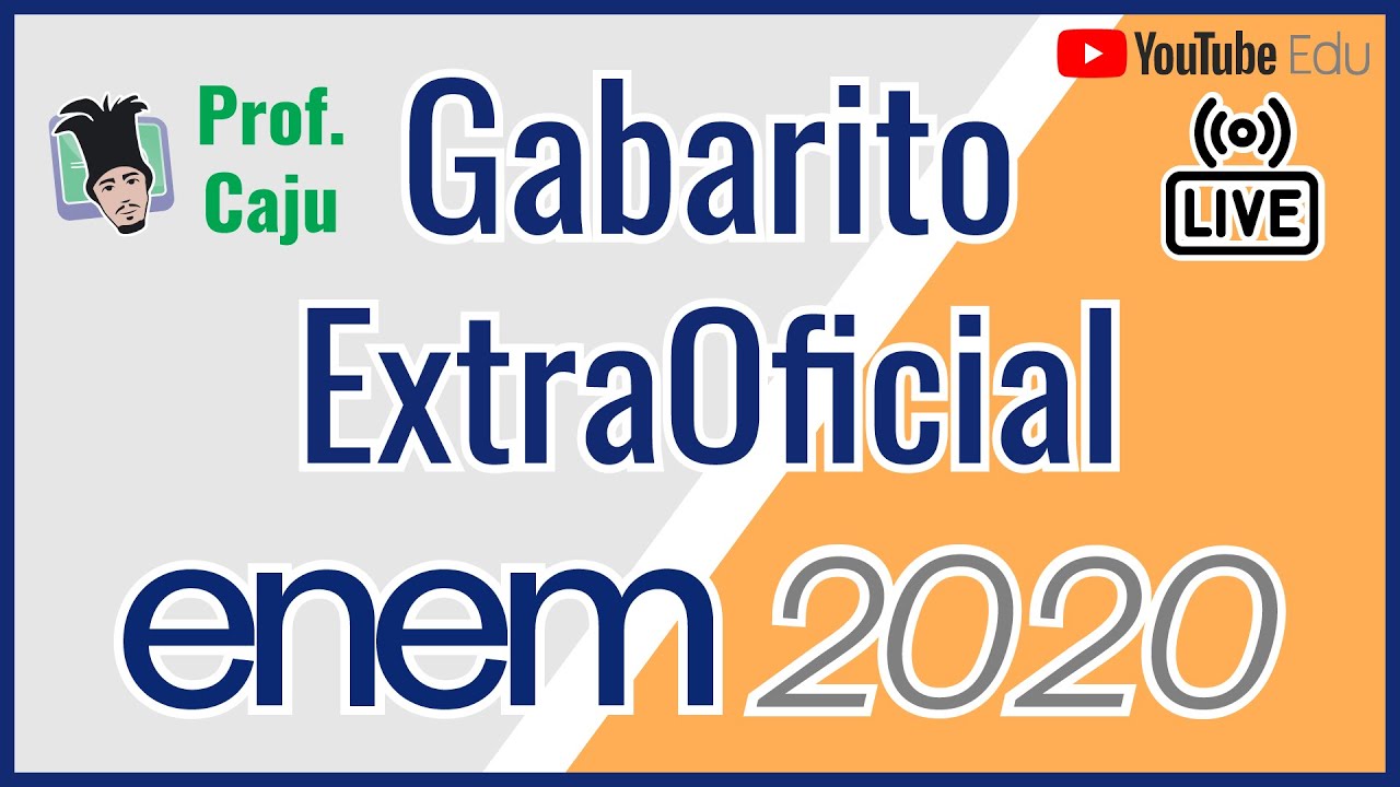 🔴 [ENEM 2020] Matemática - Gabarito ExtraOficial COMPLETO