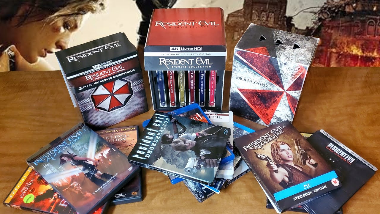 Resident Evil 4K Steelbook Collection + RE Film Hoard