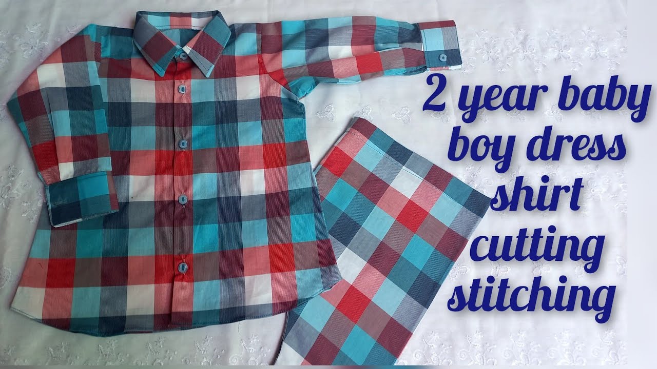 2 year baby boy handmade dress shirt cutting||stitching#boy #collar #cuff cutting @ST Fashion Hub