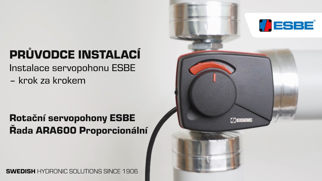 Instalace servopohonu ESBE – ARA600 Proporcionální