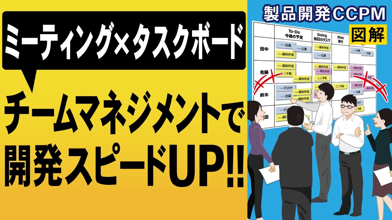 【プロジェクト管理】製品開発にこそ役立つ！タスクボード×ミーティングのチームマネジメント実践法《製品開発CCPM》