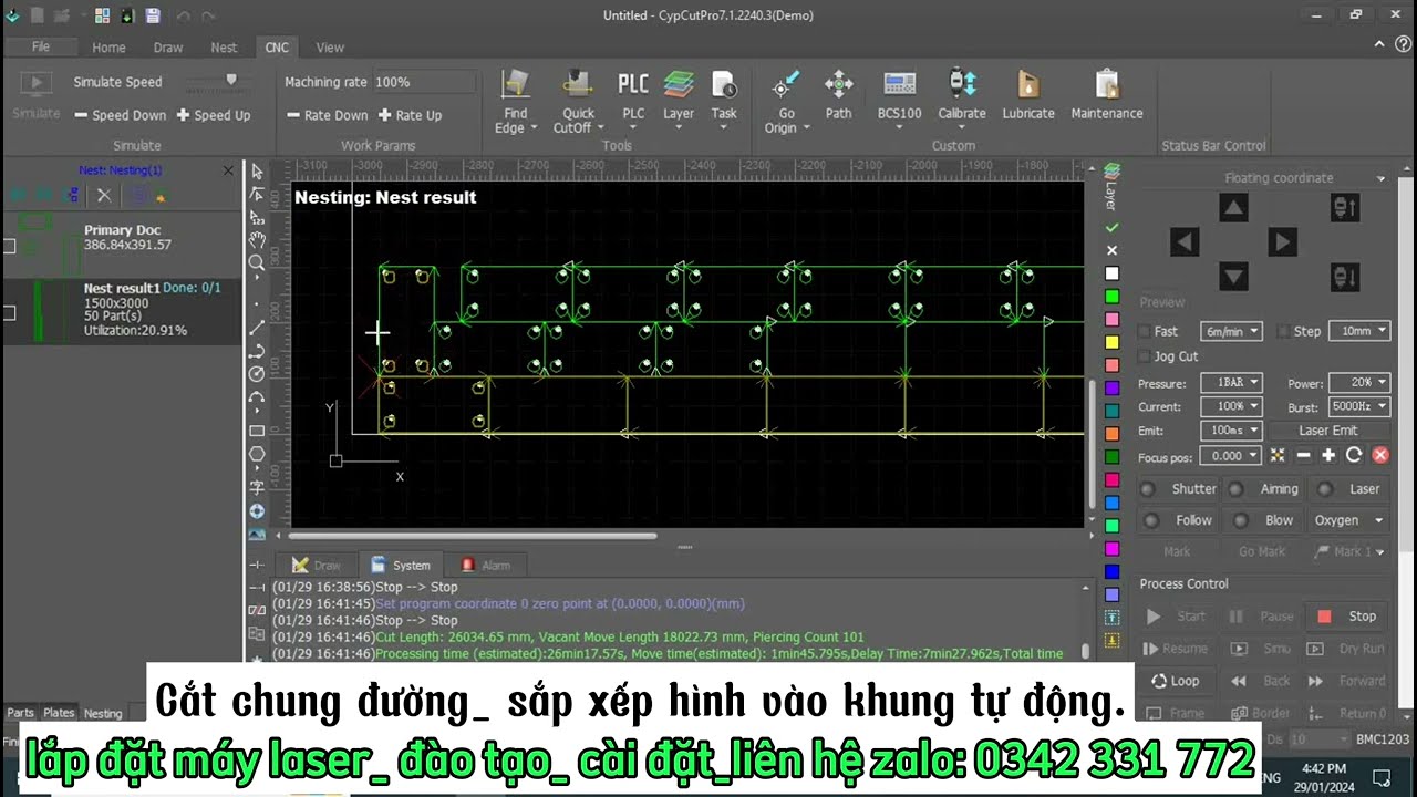 CypCut Part 5_Cắt chung đường_ Sếp phôi tự động_Nestting auto.#cypcut #cnclaser.