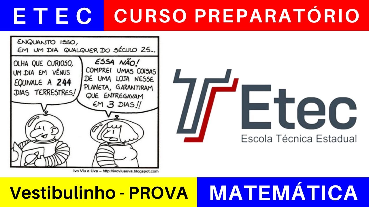 ETEC 🎯 Vestibulinho 2025/2026: o que Estudar para a Prova da ETEC em MATEMÁTICA @BoraETEC