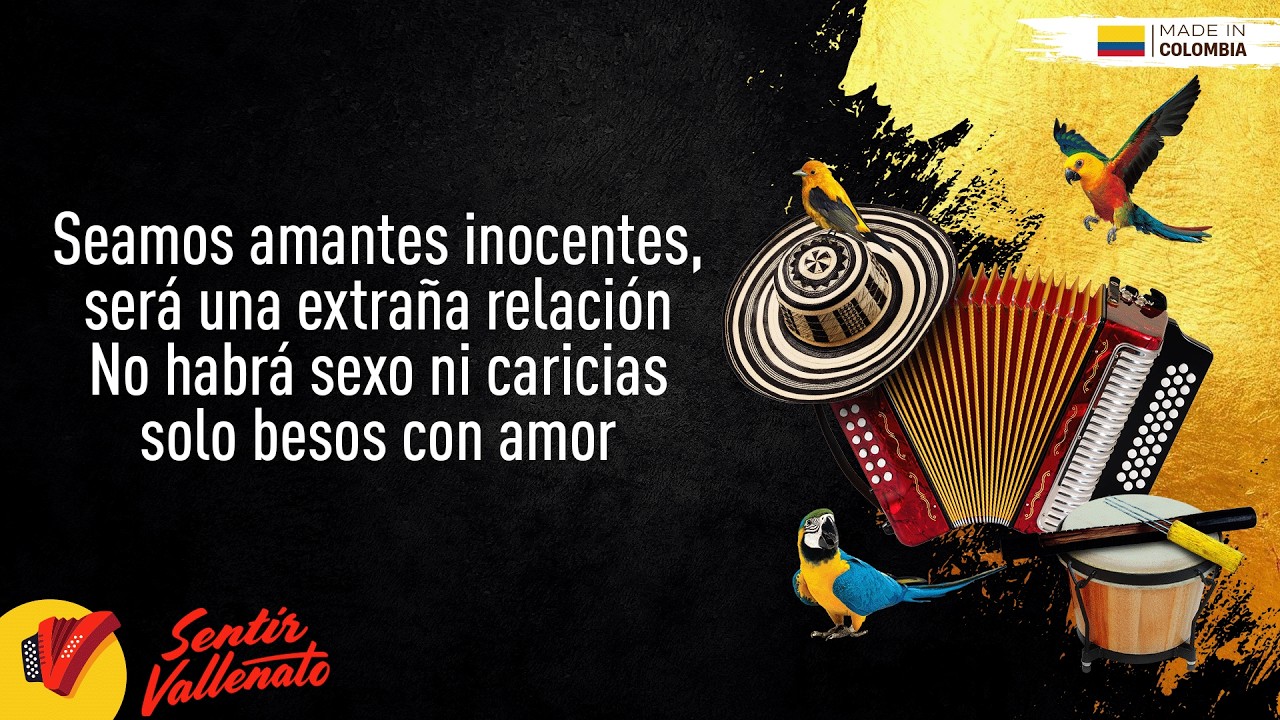 Amantes Inocentes, La Combinación Vallenata, Video Letra - Sentir Vallenato