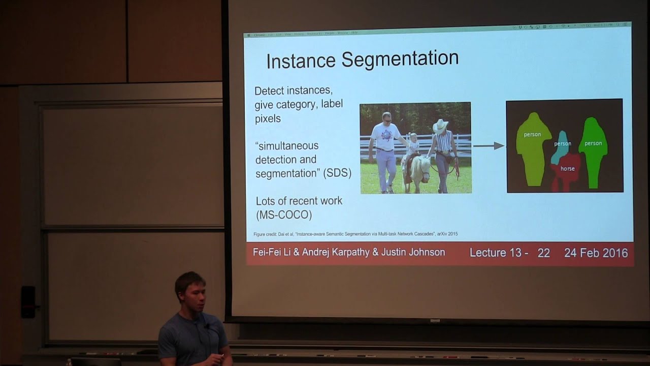 CS231n Winter 2016: Lecture 13: Segmentation, soft attention, spatial transformers
