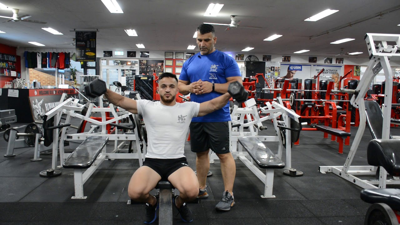 نشر دمبلص جالس للجانب Seated  Lateral Raise Dumbbell