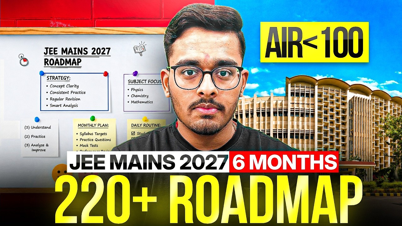 JEE Mains 2027 Month Wise Roadmap | Score 220+ in 6 Months