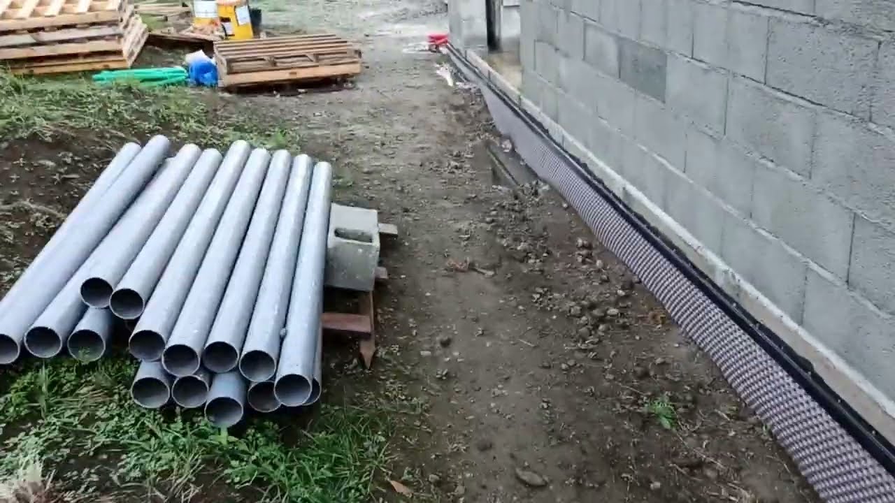 Construction de Maison : inondation de la dalle et drain