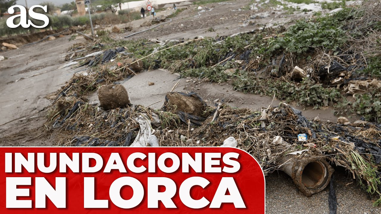 FUERTES LLUVIAS en LORCA (MURCIA) provocan INUNDACIONES y DESTROZOS tras el temporal