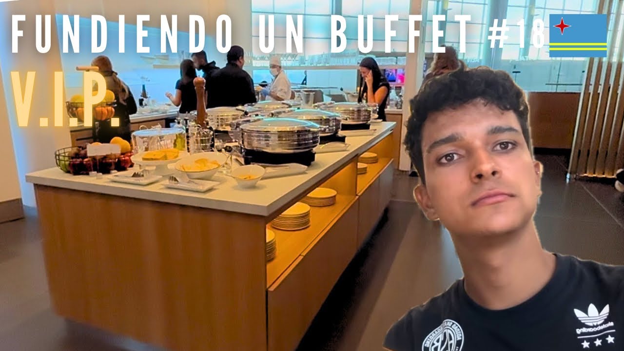 Entré al VIP Visa en Bogotá 😳 ¿vale la pena el buffet? | Aruba #18 🇦🇼