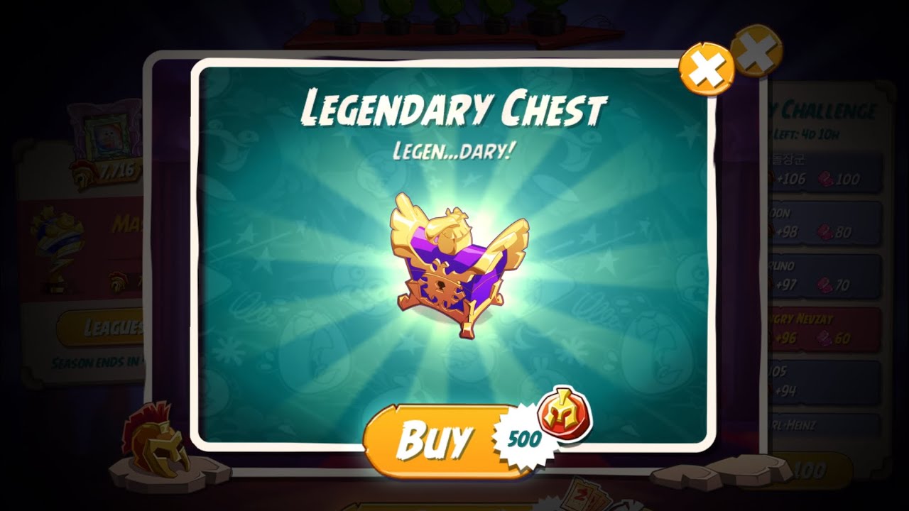 Buying Legendary and Rare Chests on Feather Frenzy - Angry Birds 2
