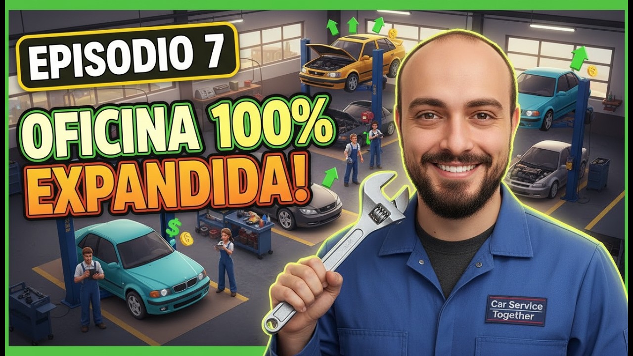 Car Service Together #7 | OFICINA 100% EXPANDIDA! 4 MECÂNICOS, 4 CARROS AO MESMO TEMPO 💰🚗