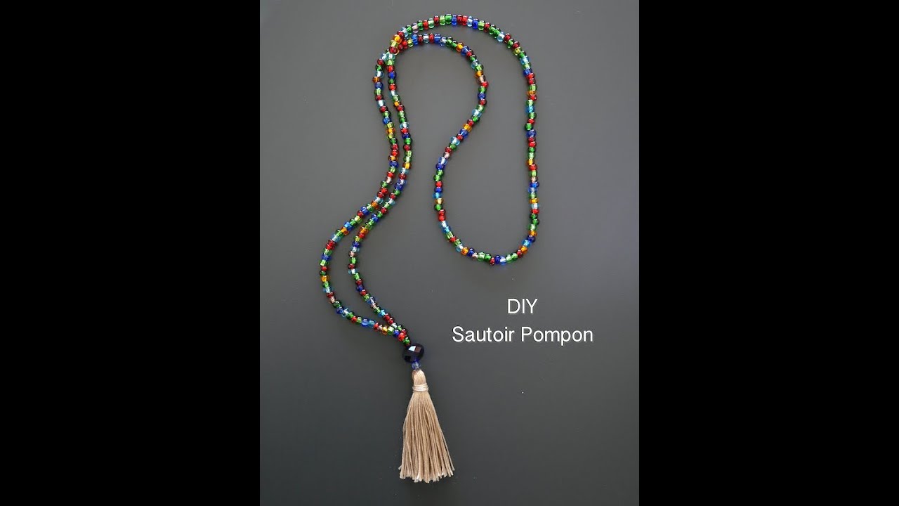 DIY Sautoir Pompon by Rose Philange