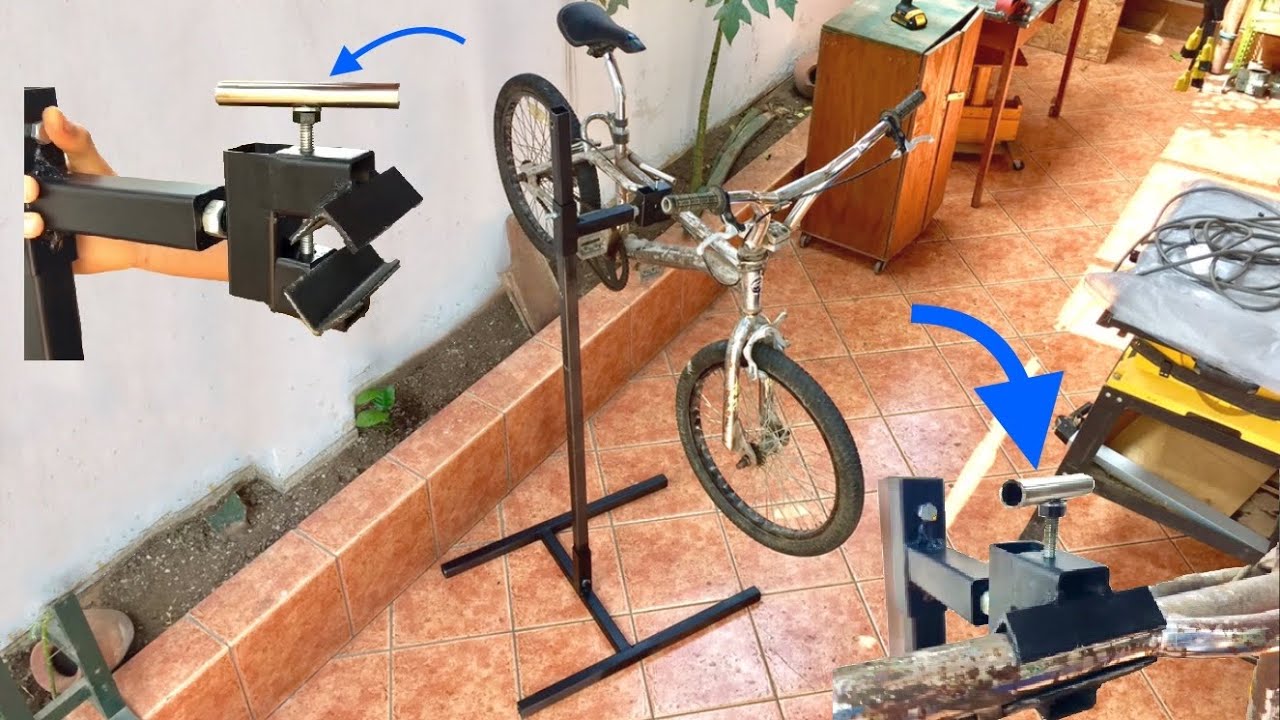 Construyendo un parante para reparar bicicletas!! Con brazo giratorio y diferentes alturas