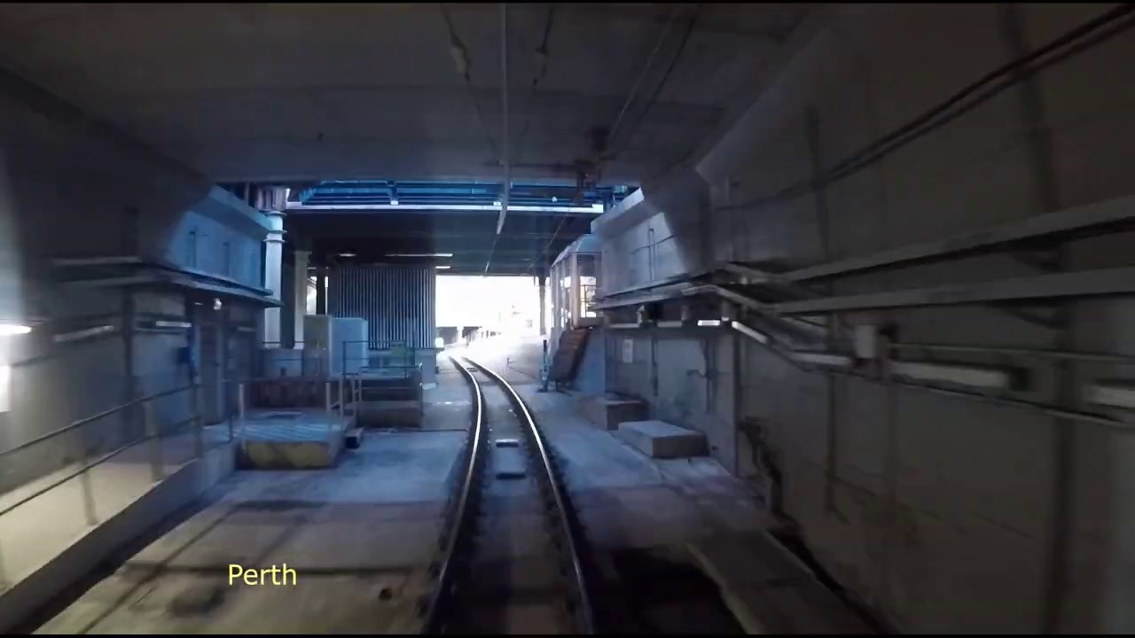 Transperth drivers view - Joondalup line to Perth Stadium - high speed