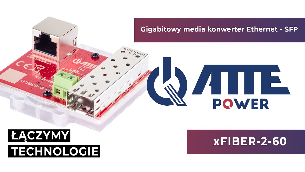 xFiber-2-60 Gigabitowy media konwerter Ethernet - SFP od ATTE | Kup na www.sklep-ecsystem.pl