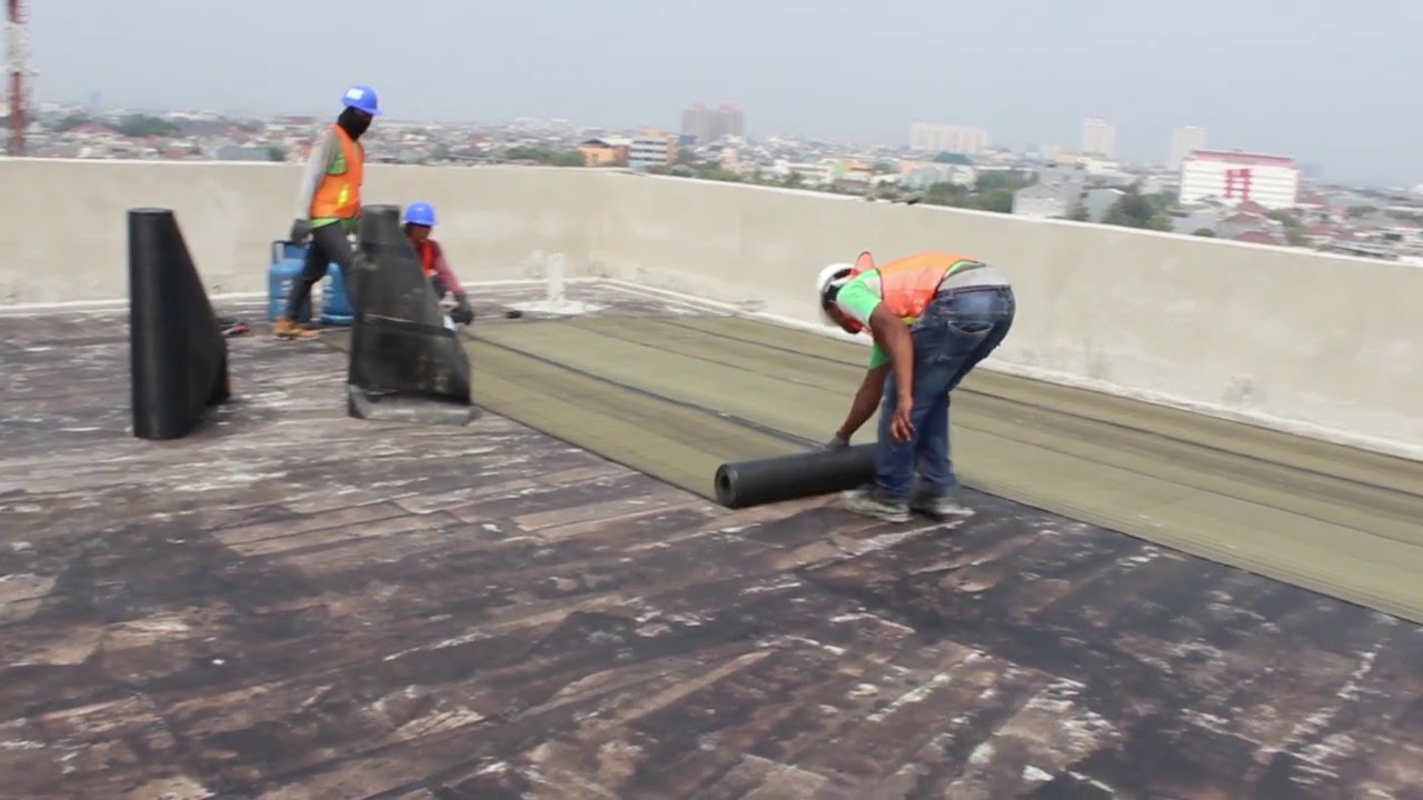 Aplikasi Waterproofing Membrane Bakar Sanded - 3P Fosroc ~ CV Karya Sukses Mandiri
