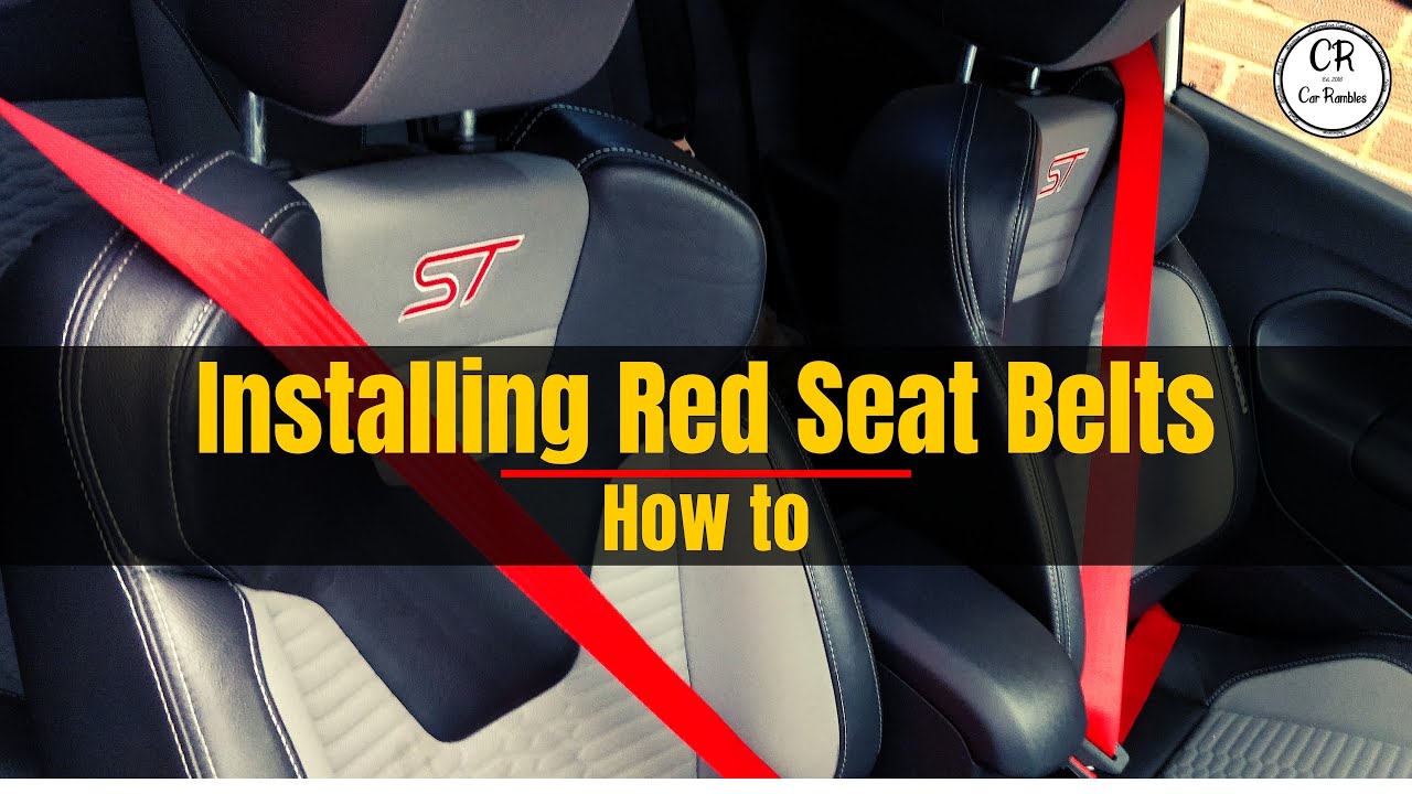Red Seat Belts Installed! - How To - Kolour Koncept - Fiesta ST 180