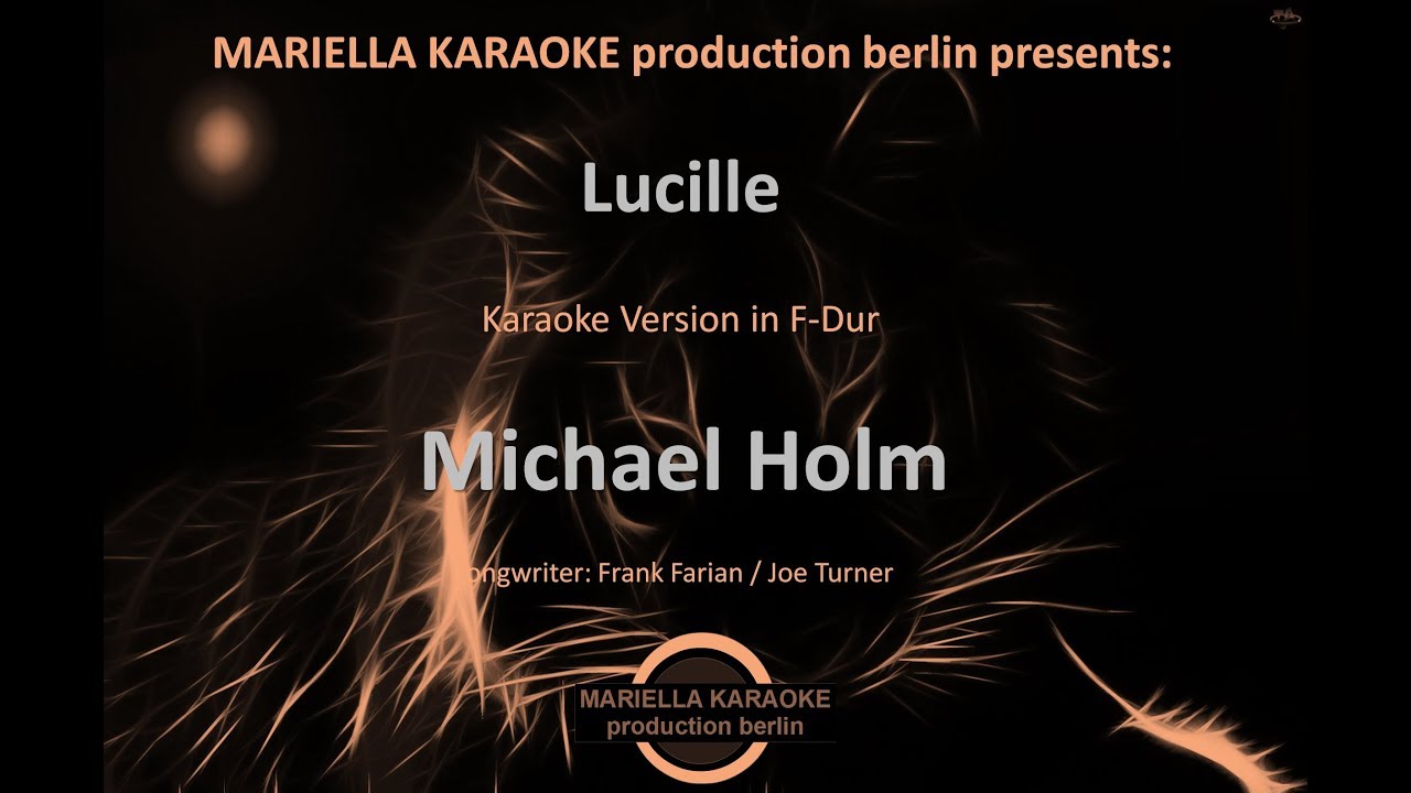 Michael Holm  - Musst du jetzt gerade gehen Lucille (Karaoke Version)