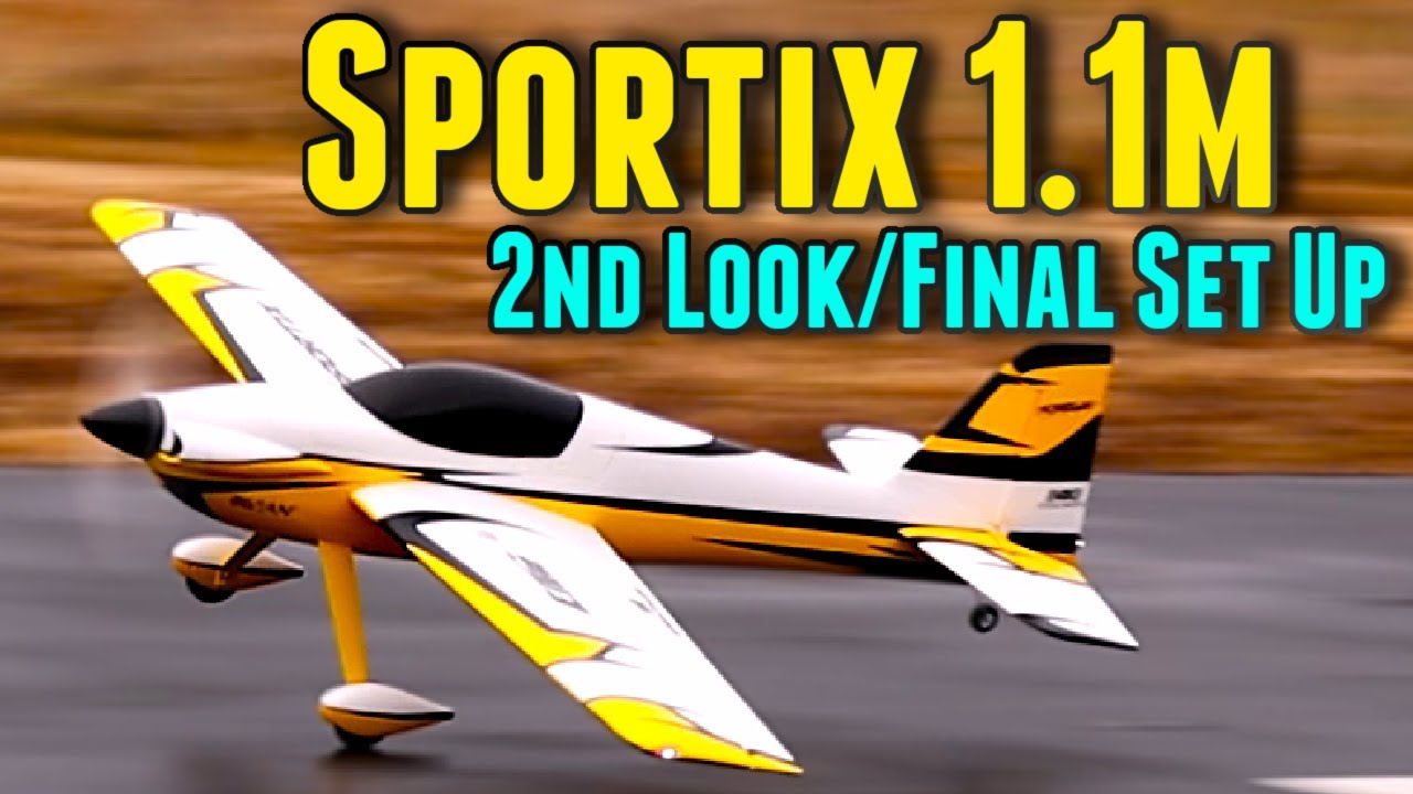 E-Flite Sportix 1.1m BNF Basic with AS3X+ and SAFE Select- Model AV8R 2nd Look/Final Set-Up