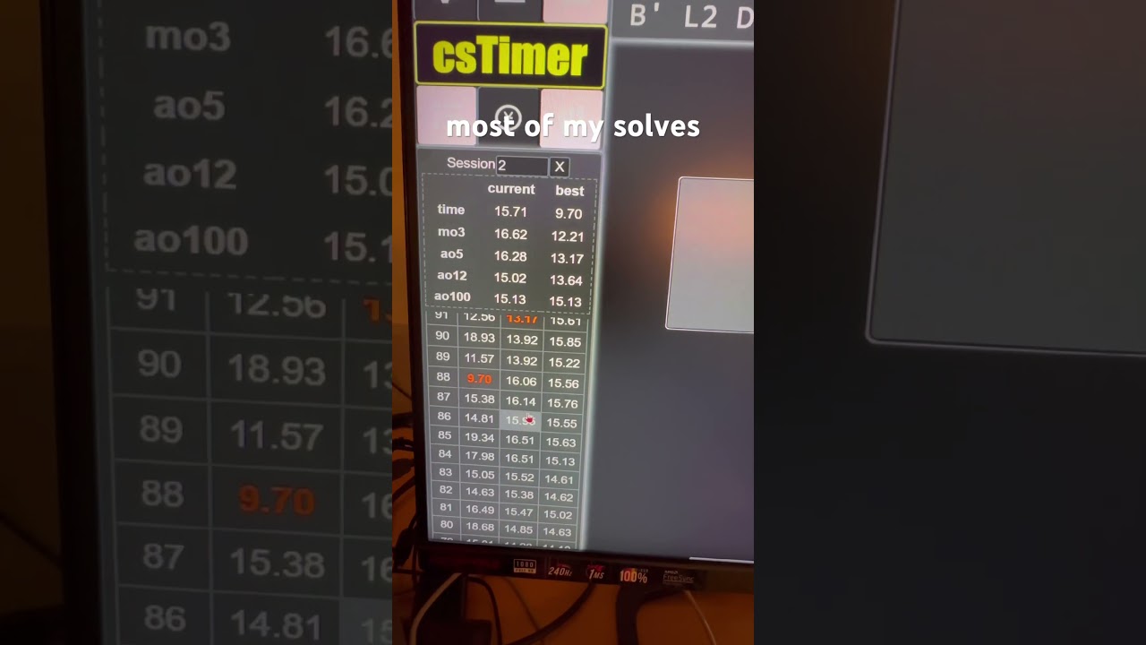 My 3x3 average of 100! #speedcubing #cubing #speedsolving #rubikscube #speedcubes #speedsolve