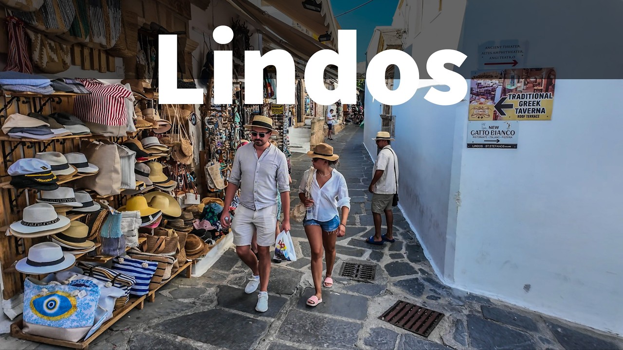 Lindos, Greece! Atmospheric walk through the historical city on the island of Rhodes!