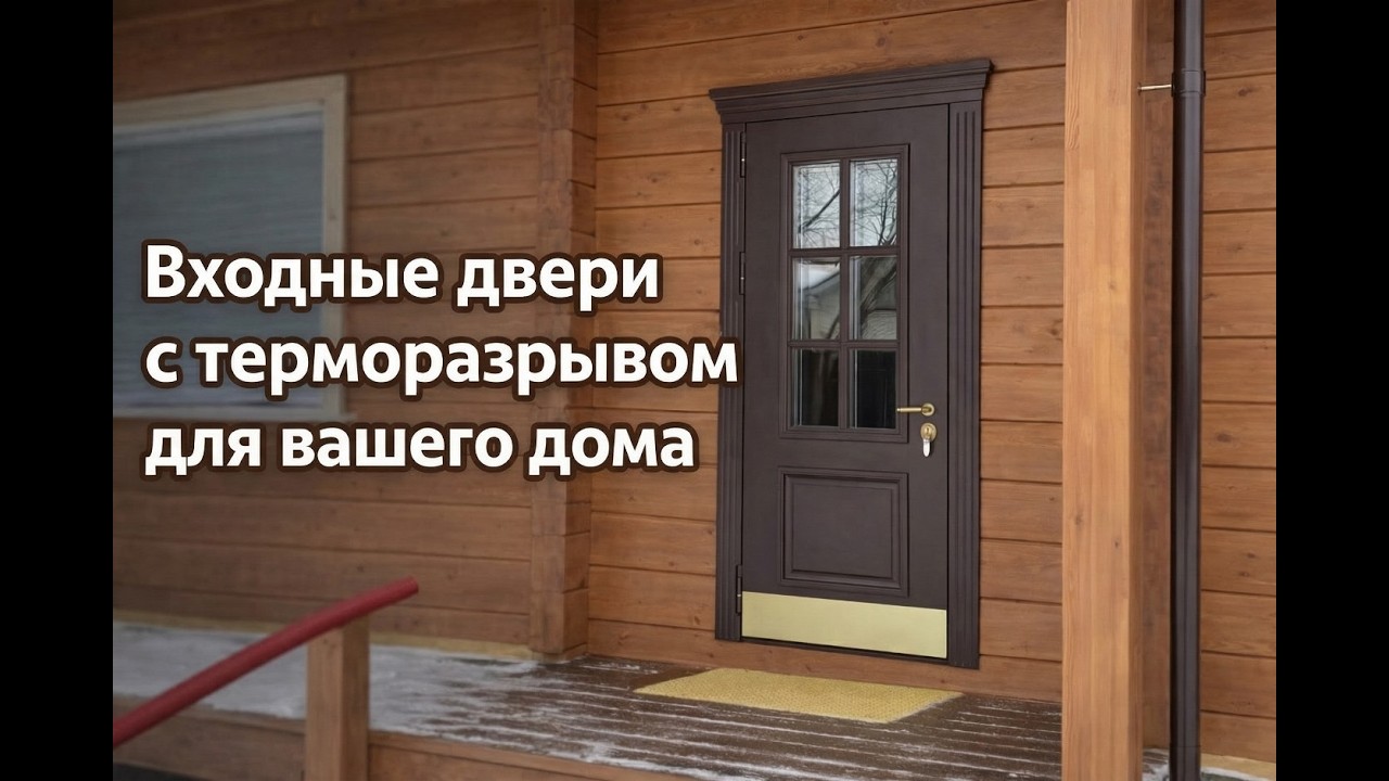 Установка входной двери с премиальным дизайном в деревянный дом, видео