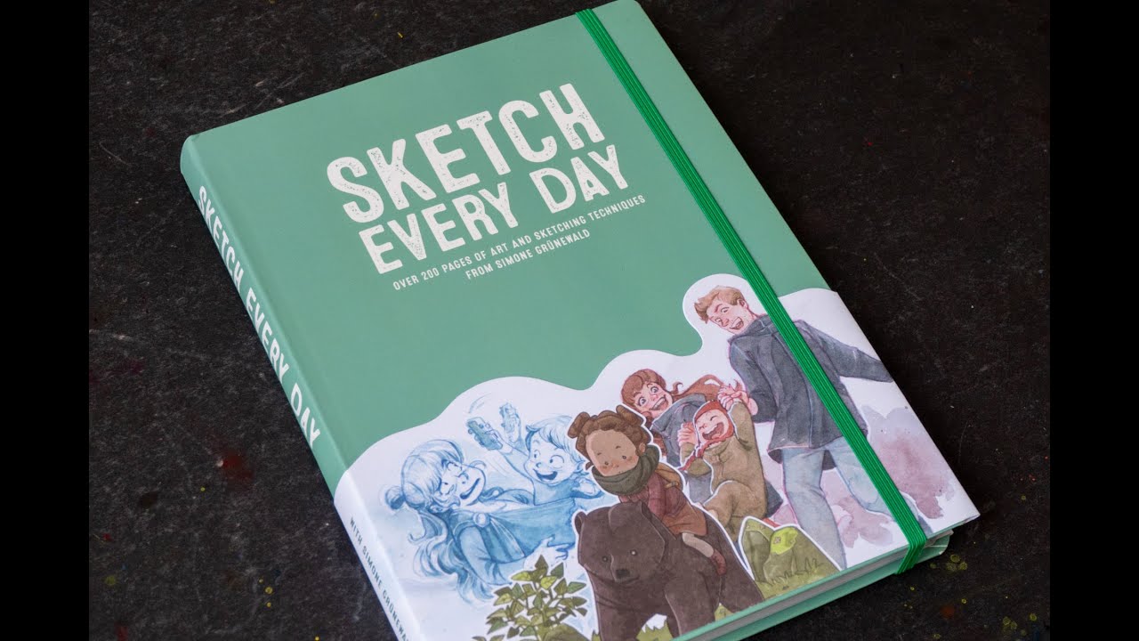 (book flip) Sketch Every Day: 100+ simple drawing exercises from Simone Gr&uuml;newald