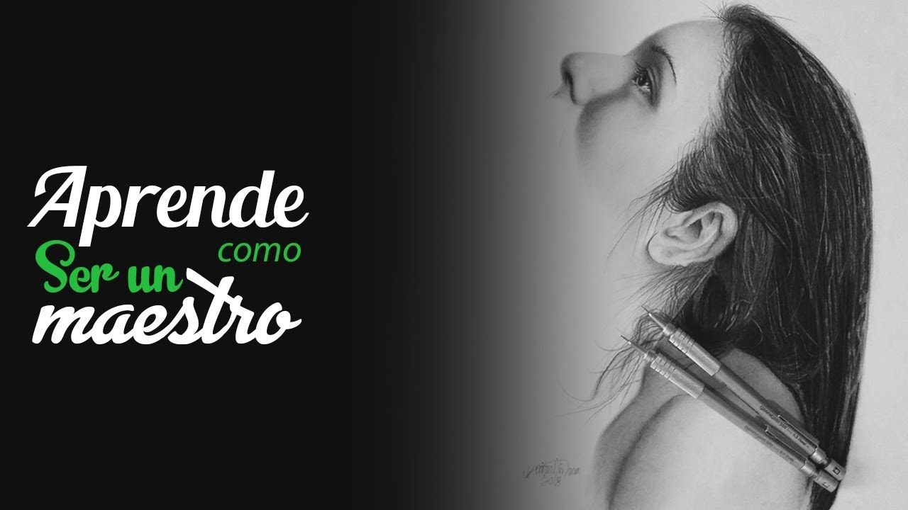 APRENDE COMO SER UN MAESTRO I COMO dibujar un CABELLO y DARLE TEXTURA EN UN ROSTRO A LAPIZ