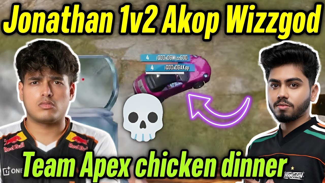 Jonathan quick 1v2 Akop Wizzgod 🥵 Team Apex Gaming chicken dinner 🔥