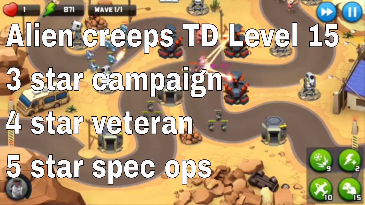 Alien Creeps TD Level 15 Without Any Extra Hero