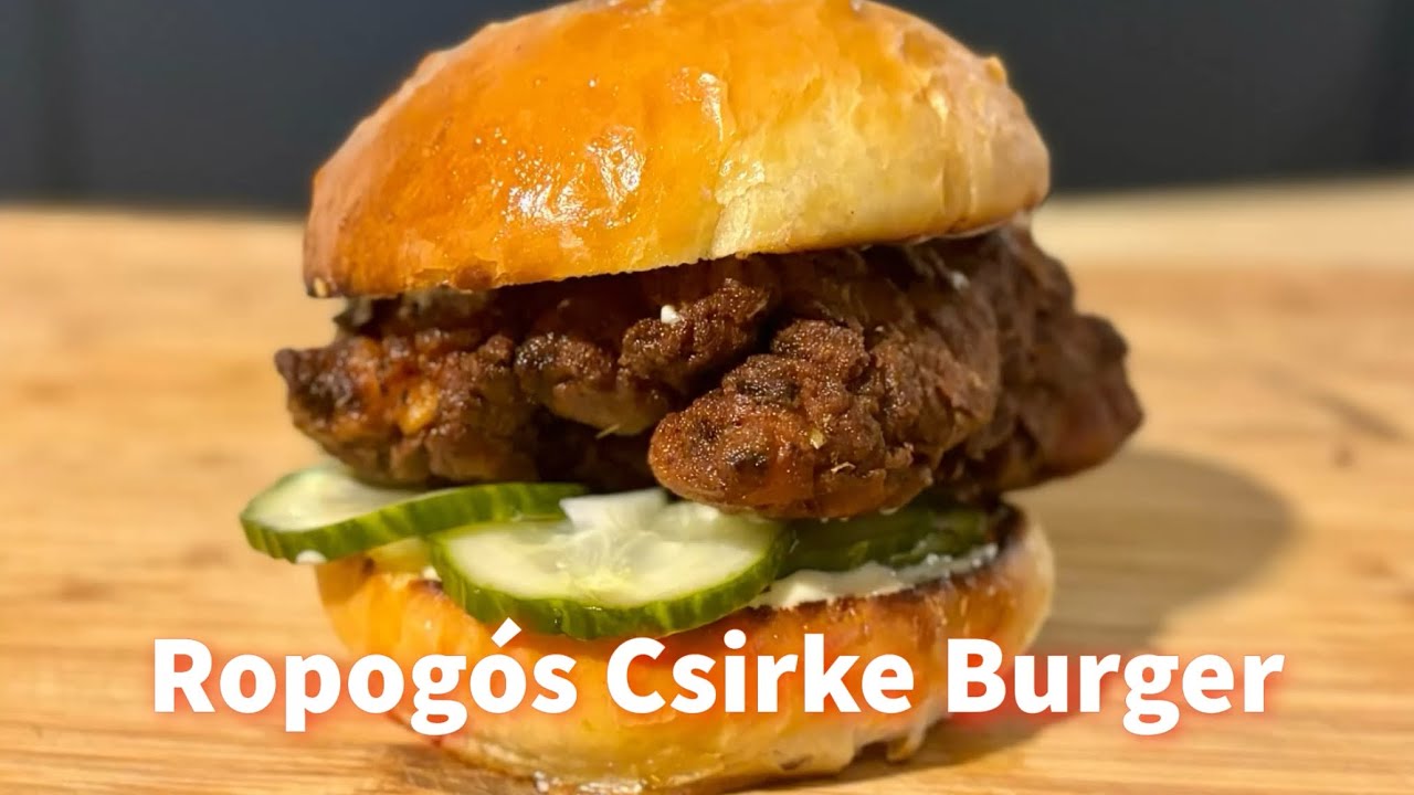 Ultra Ropogós KFC-szerű Rántott Csirke Burger Házi Buciban