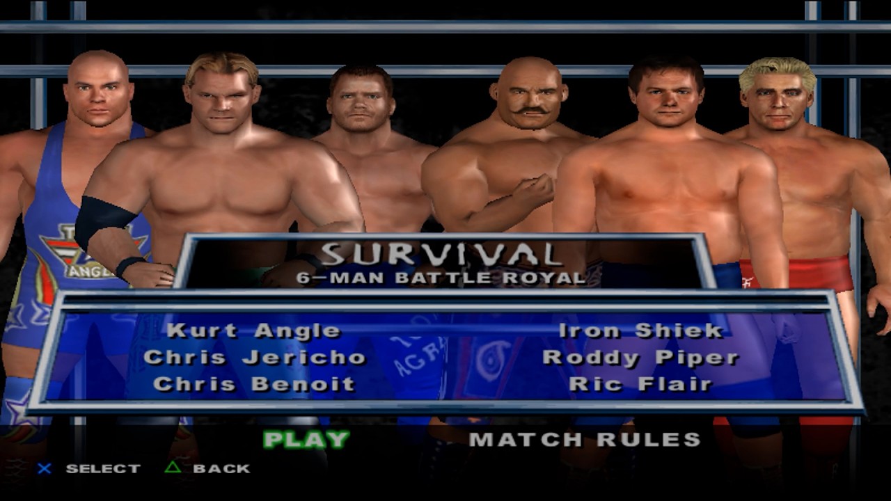 WWE SmackDown! HCTP- KurtAngle,ChrisJericho,ChrisBenoit,IronShiek,RoddyPiper,RicFlair (SURVIVAL)