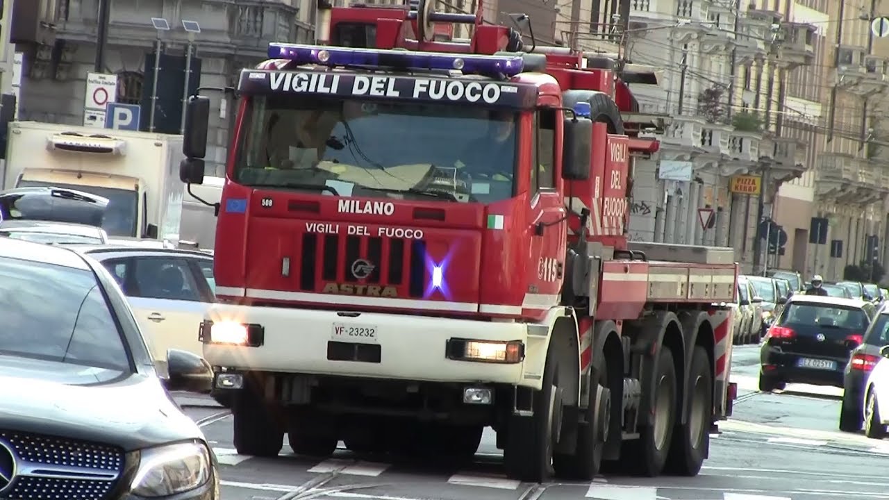 PARTENZA AUTOGRU' + APS SAF + SAF FLUVIALE + UCL + AS + APS VVF MILANO IN SIRENA [COMPILATION]