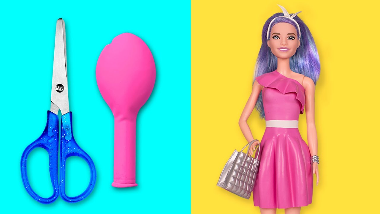 Rumah Mode Barbie: Membuat Gaun dari Balon Warna-Warni