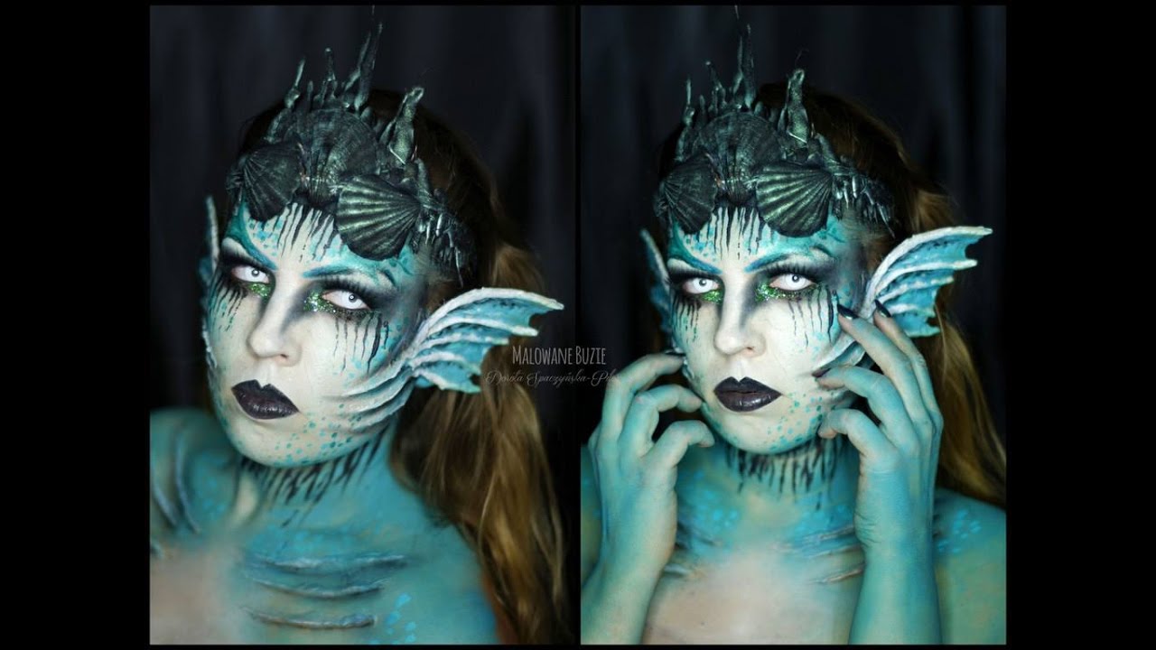 Syrena - Dzień 15 - PROJEKT HALLOWEEN - charakteryzacja na halloween