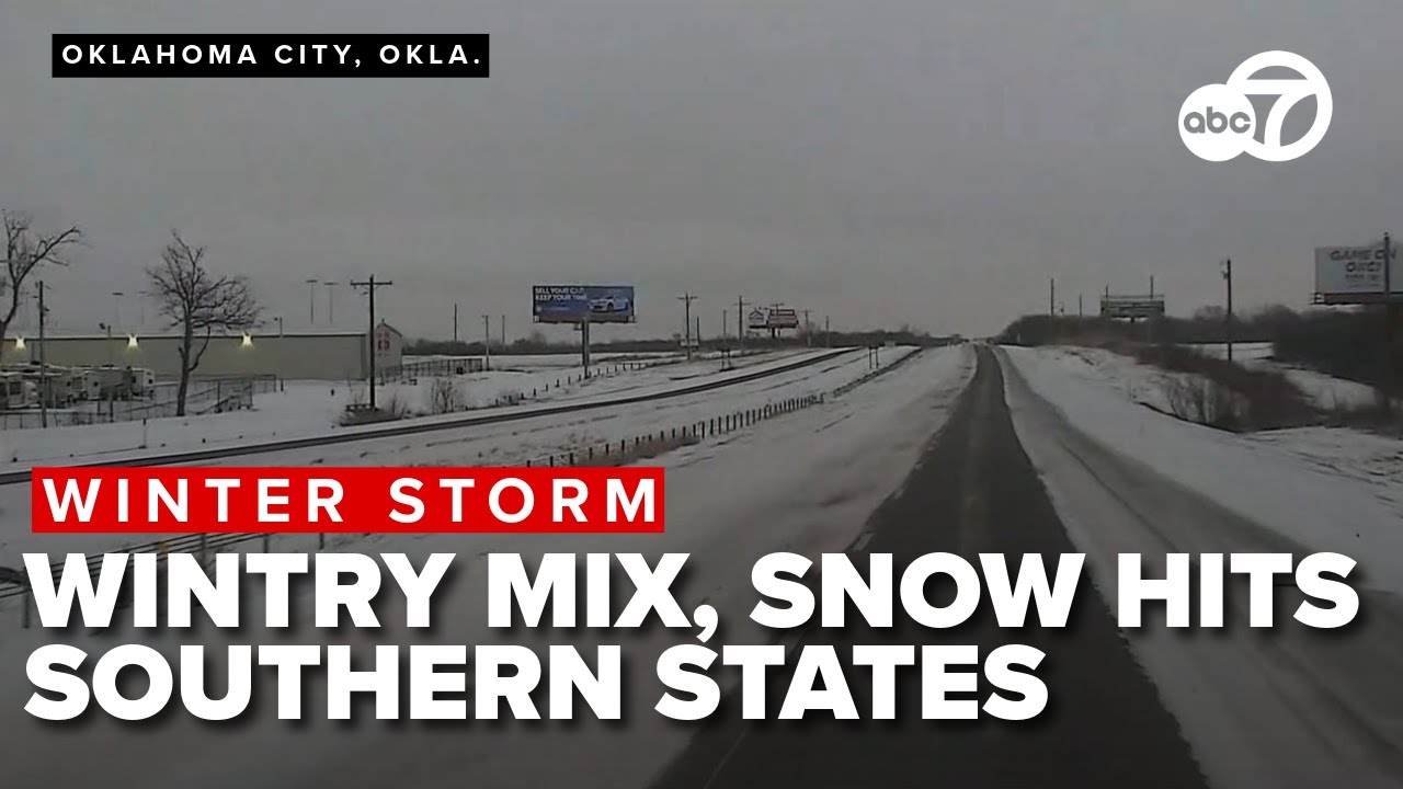 🔴 LIVE DRIVE | Weekend snow storm hits Oklahoma