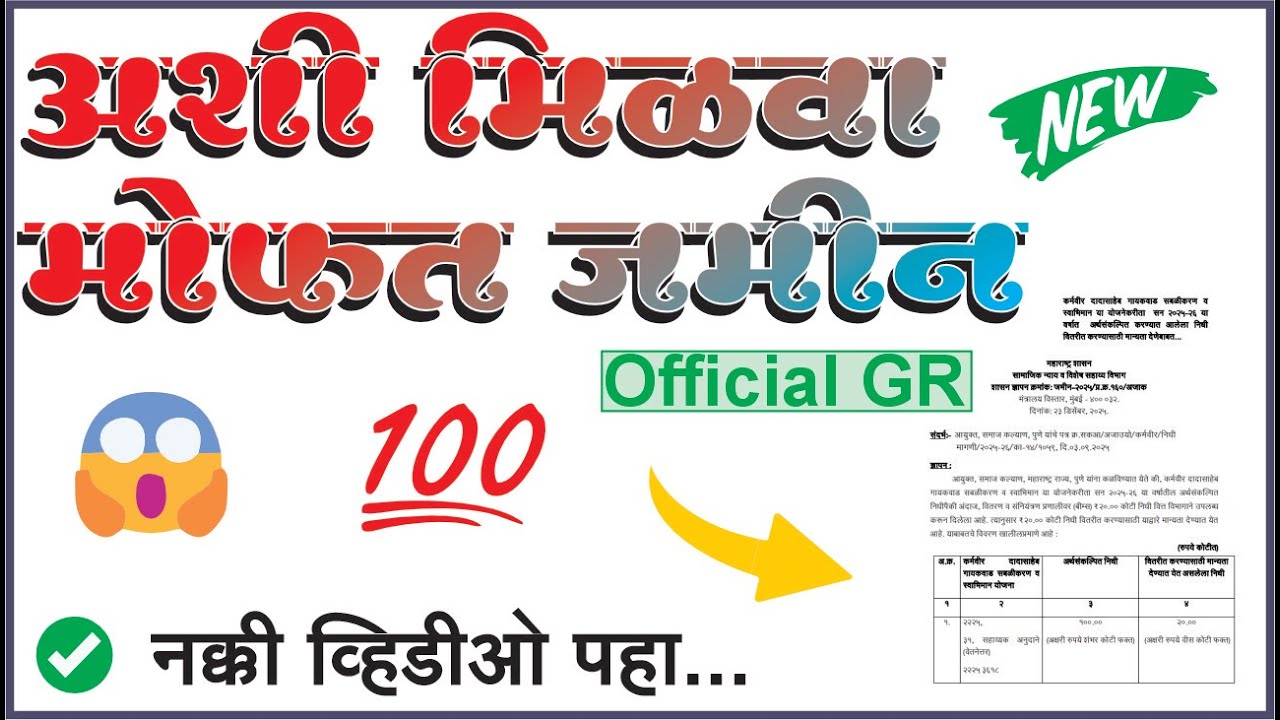 🚨 Free Land Alert! | Karmveer Dadasaheb Gaikwad Sabalikar Yojana | Complete Info