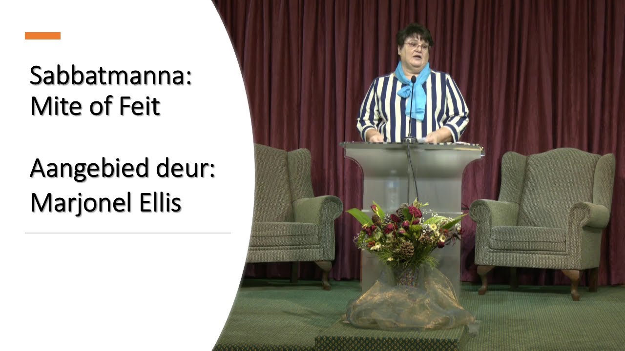 27 Des 2025: 09h30 - Marjonel Ellis - Mite of Feit - Sabbatmanna