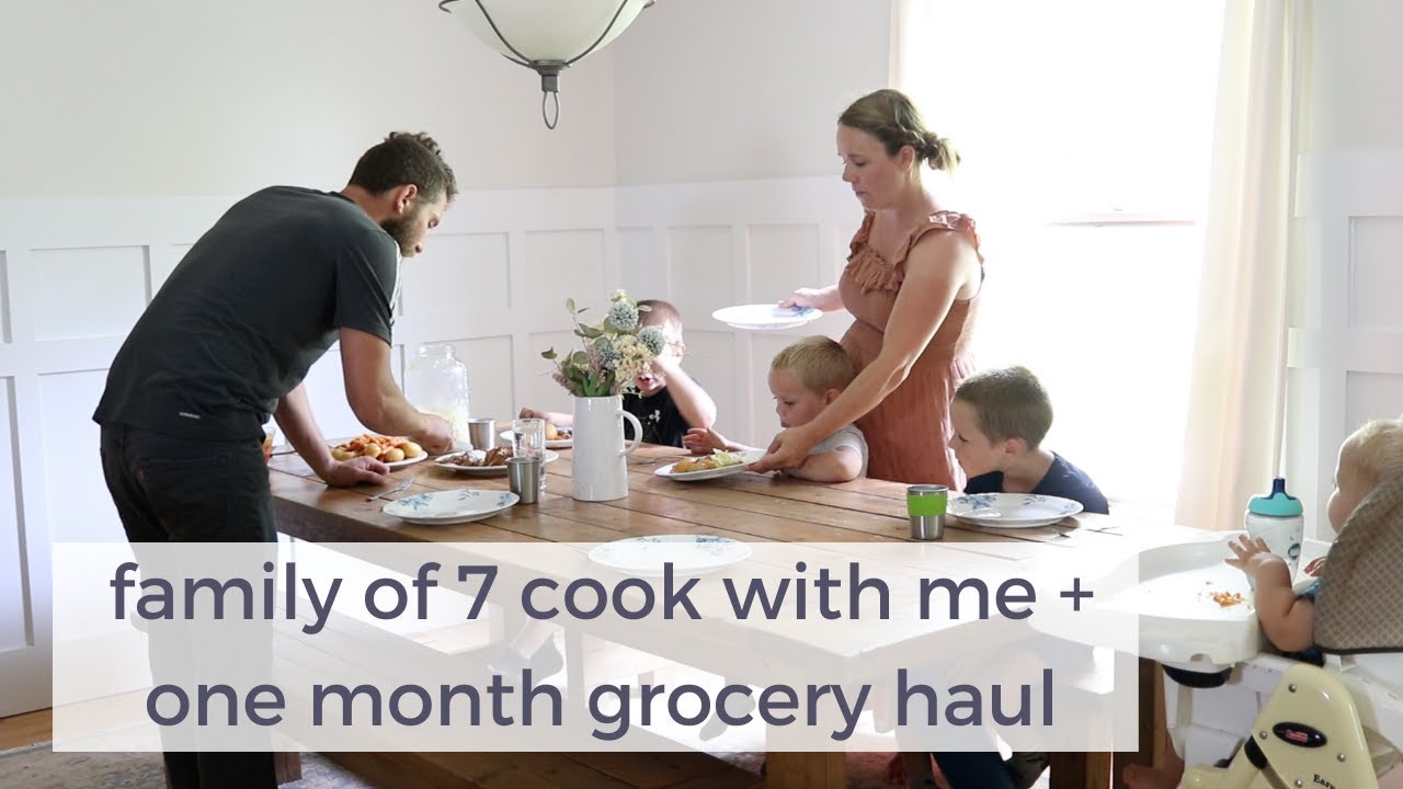 Grocery Haul for One Month LARGE FAMILY of 7