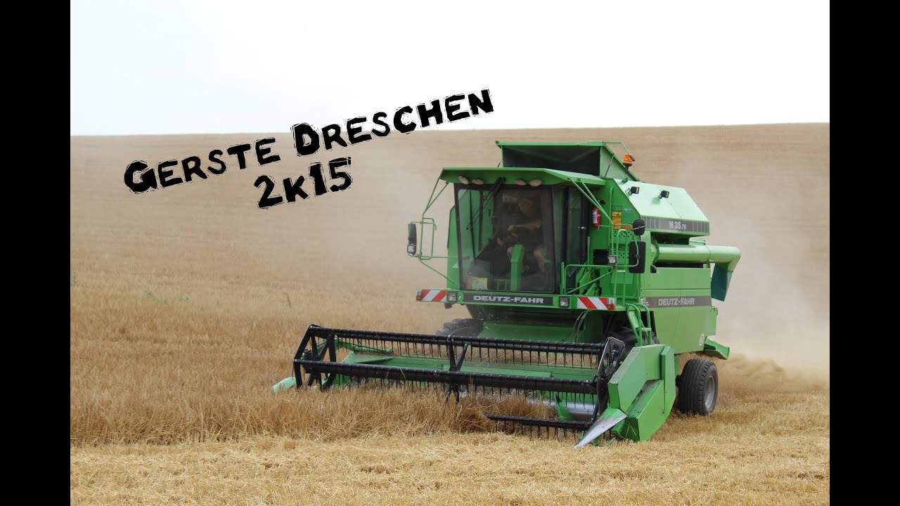 Gerste Dreschen 2k15 ► Deutz-Fahr M35.78, MB-Trac 1000 & John Deere 6610