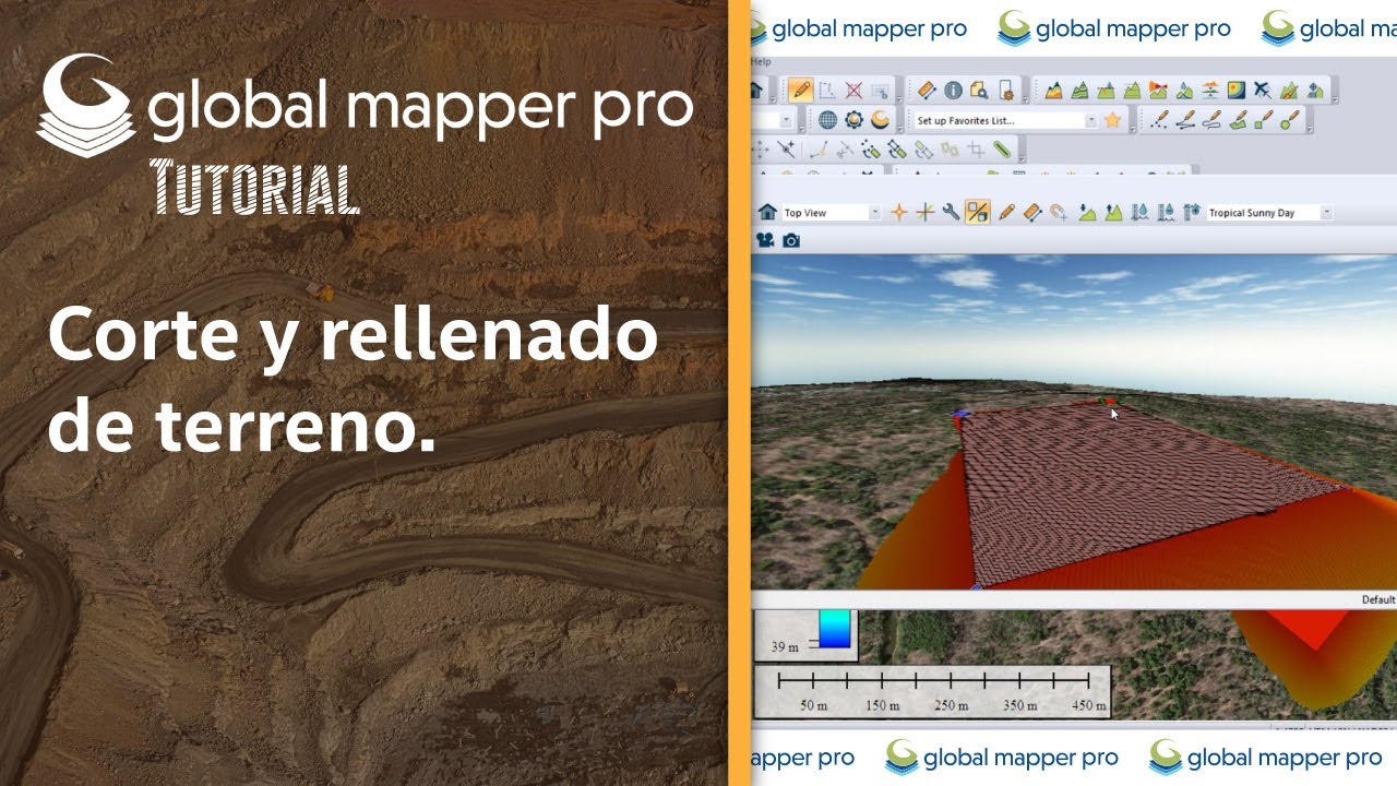 Tutorial: Corte y rellenado de terreno. Global Mapper Pro.