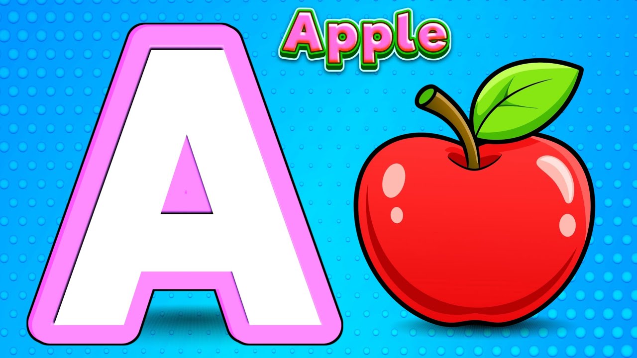 Phonics Song 2 with TWO Words in 3D - A For Apple🍎- ABC Alphabet Songs with Sounds for Children's