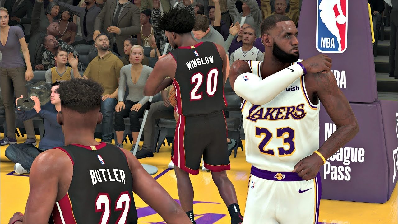 NBA 2K20 Gameplay - Los Angeles Lakers vs Miami Heat (12 Minute Quarters) NBA 2K20 PS4