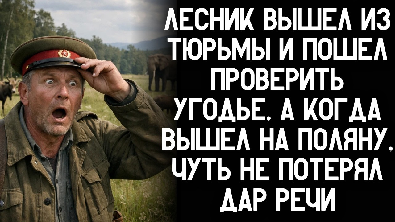Лесник вышел из тюрьмы и пошел проверить угодье, а когда вышел на поляну, чуть не потерял дар речи